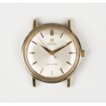 An Omega Seamaster Automatic 9ct gold circular cased gentleman's wristwatch, the signed silvered