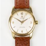 An Omega Seamaster Automatic 18ct gold circular cased gentleman's wristwatch, the signed silvered