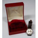 An Omega Seamaster Automatic steel cased gentleman's wristwatch, the signed silvered dial with