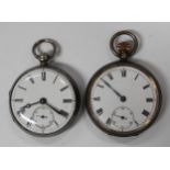 A silver cased keywind open-faced gentleman's pocket watch, the gilt fusee movement with a lever