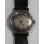An Omega Seamaster De Ville Automatic gentleman's steel cased wristwatch, the signed titanium effect