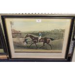 James Pollard - 'Emilius' (Racehorse with Jockey-up), 19th century aquatint with near period colour,