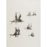 Lynn Chadwick - 'Drawing for Sculpture' (Studies of Abstract Seated Figures), lithograph printed