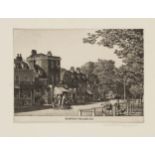 Stanley Roy Badmin - 'Dulwich Village', 20th century monochrome etching, signed and editioned 'A/