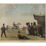 After Sir Alfred Munnings - 'Gypsy Life', printed in colours, signed in pencil, 49cm x 60.5cm,