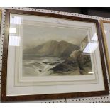 After David Roberts - 'Cape Blanco', stone lithograph with near period colour, published by F.G.