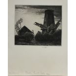 Stanley Roy Badmin - 'Fallen Mill Sails', 20th century monochrome etching, signed, titled and
