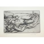 Stanley Roy Badmin - 'Nude 2nd', 20th century monochrome etching, signed and titled in pencil,