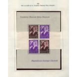 A Belgium printed stamp album, including five 1849 1st issue 10c, six 20c, 1915 5 'Franken', used,