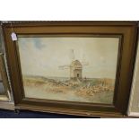 Harrison Smyth - View of a Windmill, watercolour, signed, 44cm x 64cm, within a gilt frame.Buyer’s