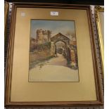 William Alister MacDonald - 'Carisbrooke Castle, Isle of Wight', watercolour, signed, titled and