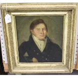 British School - Half Length Portrait of a Gentleman, early 19th century oil on panel, 30cm x 25.