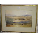 Chester Williams - 'Salalah' (Oman Landscape with Bedouin Tents), watercolour, signed, titled and