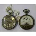 A silver cased keywind open-faced gentleman's pocket watch, the gilt fusee movement with a lever