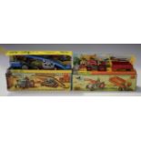 A Corgi Toys Gift Set No. 9 Massey Ferguson 165 tractor with shovel, driver and tipping trailer with