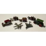 A collection of Matchbox Models of Yesteryear, including three showman's engines, a locomotive '