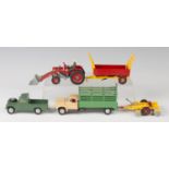 A Corgi Toys Agricultural Gift Set No. 5, comprising a Massey-Ferguson 165 tractor with shovel, skip