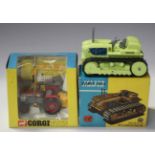 A Corgi Major Toys No. 1103 Euclid TC-12 Twin Crawler Tractor, within a blue and yellow lift-off