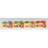 Four Dinky Toys racing cars, comprising a No. 240 Cooper, a No. 241 Lotus, a No. 242 Ferrari and a