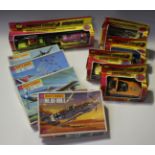 A collection of Matchbox 1-75 Superfast and Rola-matics vehicles, including a No. 67 Hot Rocker, a