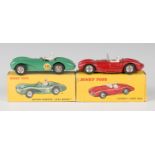 Two French Dinky Toys, comprising a No. 22A Maserati Sport, finished in red, and a No. 506 Aston