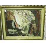 Guy Worsdell - Abstract, 20th century oil on board, signed, 49cm x 64cm, within a gilt frame.Buyer’s