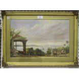 Major W. Bell - 'Bombay from Malabar Hill', oil on board, signed, titled and dated October 1885 to