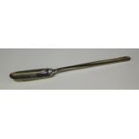 A George III silver marrow scoop, engraved with a cockatrice, London 1812 by Mary & Elizabeth