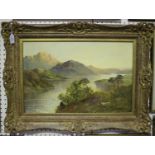F.E. Jamieson - 'Loch Lomond', early 20th century oil on canvas, signed recto, titled verso, 39cm