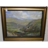 Robert Fowler - View of a Valley, early 20th century pastel, signed, 49cm x 63.5cm, within a gilt