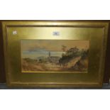 J. Newbolt - View of the Italian Campagna, watercolour, signed and inscribed 'Roma', 19cm x 39.