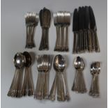 A Silver Gallery plated part canteen of Elizabethan Suite pattern cutlery, comprising nine table