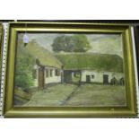 Eiler Londal - View of a Cottage, oil on canvas, signed, 44cm x 63cm, within a gilt frame.Buyer’s