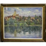 Mary Towsey - 'Vétheuil on the Seine between Mantes-la-Jolie & Vernon near Giverny', oil on