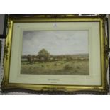 George Oyston - 'Shalford near Guildford, Surrey', watercolour, signed, 34.5cm x 52.5cm, within a