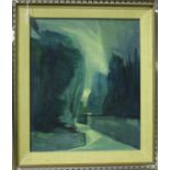 Kenneth Fernée - 'The Quiet Lane', 20th century oil on board, signed recto, titled label verso, 59cm