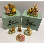 2 boxed and 4 unboxed Pendelfin figurines: Betty, Ring a ring a roses, Victoria, Little Mo,