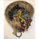 A large quantity of mixed vintage and modern costume jewellery.