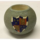 A Carlton Ware match striker with Coat of Arms of Christ's College, Cambridge to front.