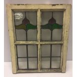 A 4 pane lead light window. Approx 52 x 42cm.