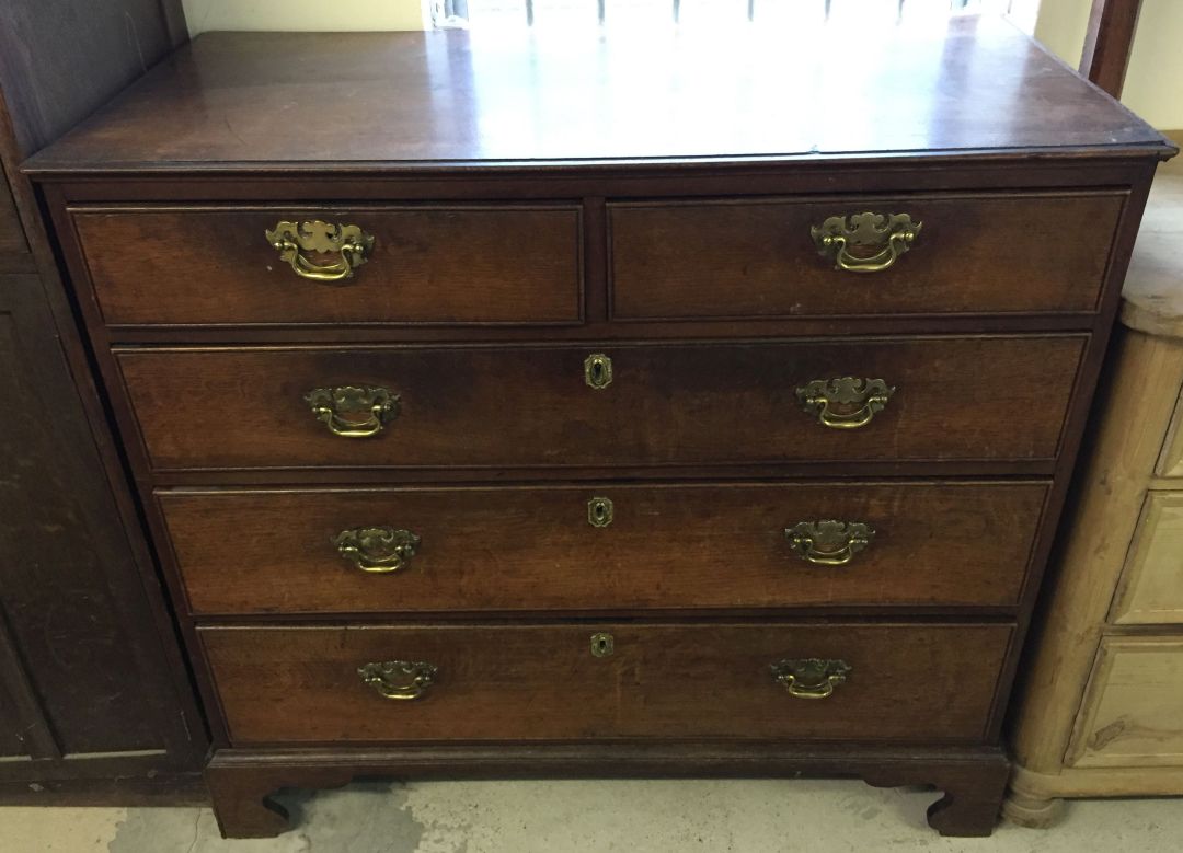 A Victorian 2 over 3 chest of drawers, approx 103 x 96cm