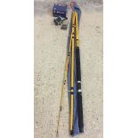 A Daiwa Surfmaster SM-380M carbon fibre fishing rod, in 3 pieces length 380cm. Together with a