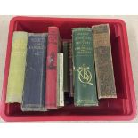 A box of vintage books to include Scott's Last Expedition Vol 1 (2nd Edition) and War Impressions (