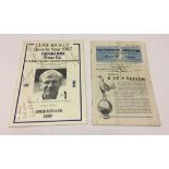 2 sporting programmes. A 1961 Charity Shield programme between Tottenham and the F.A Selected II,