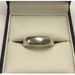 A large gents 925 silver band ring. Approx weight 10.5, size S.