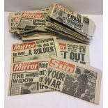 A quantity of Newspapers dating from 1982 with reference to the Falklands War.