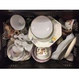 A crate containing a large quantity of assorted 19th and early 20th century china.