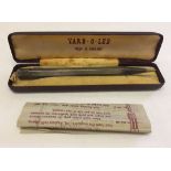 A boxed silver 'Yard-O-Led' propelling pencil, with original instructions, hallmarked London 1962.