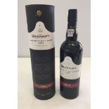 A sealed bottle of Graham's 2008 Late Bottled vintage Port.