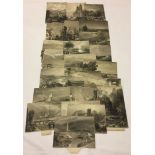 26 small 19th century prints of European cities, with place names on tabs. Possibly for viewer,